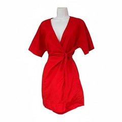 GANNI Red Wrap Dress Size 6 ( EU 38)