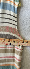 Chelsea & Theodore Dress Womens 8 Striped Fringe Trim Sleeveless Cotton Boho