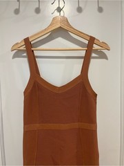 Bardot Katy Mixed Stitch Sweater Dress Chestnut US 6 Small