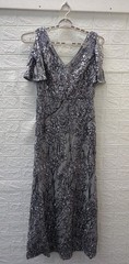 Pre-Owned Alex Evenings Caroline Flutter Sleeve Sequin Gown Women&rsquo;s Size 8P