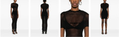 Jean Paul Gaultier Shayne Oliver Logo Sheer Mesh Tulle Convertible Dress S = 6