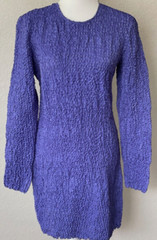 SAMSOE SAMSOE Bianca Long Sleeve Crinkle Keyhole Dress Periwinkle XL EUC