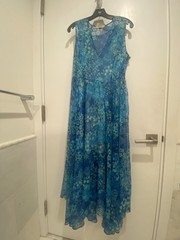 Twinset Blue Summer Maxi Floral Dress