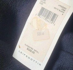 NWT Anthropologie Leifsdottir Vortex Pucker Wool Dress Black Size 6 Flawless