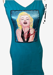 Aisle 9 Marilyn Monroe Graphic V-Neck Wide Strap Tank Bodycon Dress Womens S