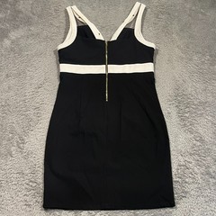 G by Guess Eila Cut Out Sheath Dress Black White Women&rsquo;s XL NWT