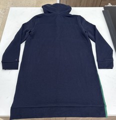 Tommy Hilfiger Red, White, Blue, Green Colorblock Hooded Sweatshirt Dress Size L