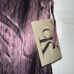 VTG CK Calvin Klein Sexy Silk Slip Dress Size 2 EU 38 Rich Mulberry Color NWT