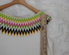 Maggy London Women&rsquo;s Zig Zag Multi Colored Sleeveless Lined Shift Dress 8 #921