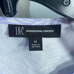 International Concepts Dress Womens size Medium Purple Floral Front Tie Chest Nw