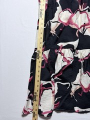 Nine West Floral Midi Dress Womens Small Pink NWT Smocked Waist Short Sleeve