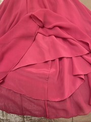 CORE SPIRIT Pink Cut Out Dress S Viscose Bodice Organza Sheer Chiffon EMBELLISH