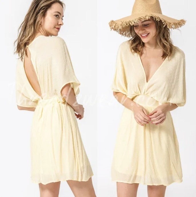 Favlux Kimono Sleeve Dot Dress Women&rsquo;s Size Medium NEW