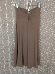 Vintage Y2K American Eagle Strapless Tie Back Brown Dress Women&rsquo;s Small