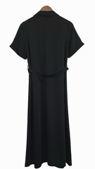 Wilfred Aritzia Button Down Tie Midi Dress S Black Quiet Lux Minimalist Capsule