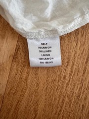 BLUSH MARK Women&rsquo;s White Tiered Tassel Mini Dress with Square Neckline- Sz. 1X