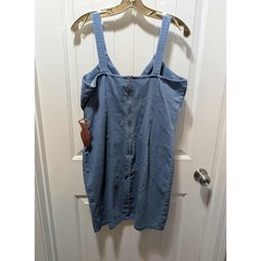 NEW! Haute Monde Stretch Medium Wash Denim Sweetheart Bust Dress Size XL