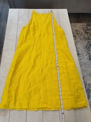 J.Crew Maxine Yellow Linen High-Neck Shift Dress Small Beach Vacation Resort