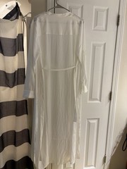 Summersalt Medium The Silky Luxe Effortless Shirt dress Cover- Up White