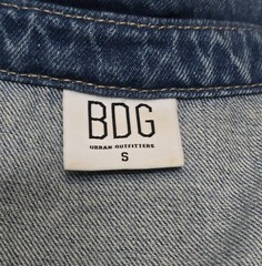 BDG Urban Outfitter Denim Mini Dress Blue Y2K Button Up Cowgirl Western Size S