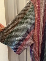 Zara Multicoloured Striped Sequin T-Shirt Style Midi Dress,Med