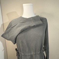 Athleta Studio Cinch Long Sleeve Womens Sweatshirt Dress-Olive Green Size XXS