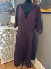 city chic Women Fit Flare Short Sleeve Midi Dress 20 EUC