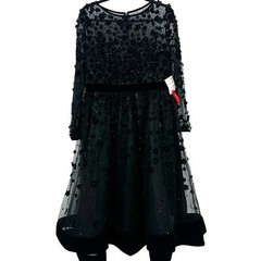 Mac Duggal Evening 67007D Sheer Long Sleeve Modest Prom A-Line Dress Size 12 NWT