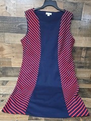 Nautica Dress Women 16 Stretch Striped Preppy Career Nautical Academia Office