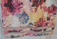 Spotlight by Warehouse Yellow Pink Floral Midi Sheath Dress UK 12 Wedding Guest