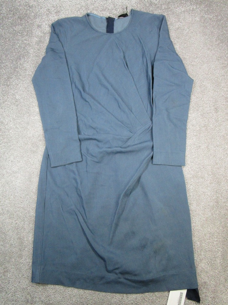 Lanvin Dress Womens Medium Blue Wrap *