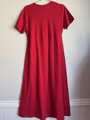 NWT! Cabernet Petites Cotton Maxi Belted Dress Watermelon Pockets Retro 90’s M