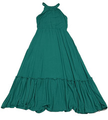 Cynthia Rowley Kelly Green Halter Midi Dress with Pockets Size Small