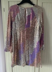 H&M Limited Edition Sequined Mini Dress Festival/Party – Size 10 *NEW*