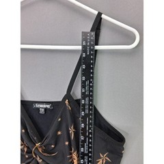 Horoscopez Dolls Kill Celestial Mesh Mini Dress 2X Black Gold Sun Moon Stars