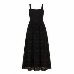 Saylor Maryl midi dress featuring an open-stitch lace Bow & Zipper Back Size M