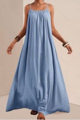 New Stylish And Elegant Solid-color Slip Maxi Dress