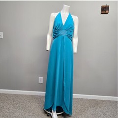 Vintage Y2K Jessica McClintock Prom Gown Maxi Dress Size 9 Empire Corset Halter