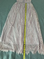 NWT MEROKEETY Lavender Lace Midi Maxi Dress M Romantic Cottagecore Wedding Guest