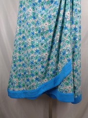 Lands End Floral Surplice Maxi Dress Size MP Sleeveless Faux Wrap New