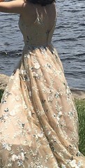 SAY YES TO THE PROM Juniors Embroidered Floral Gown Evening Dress Sz 3 Stunning
