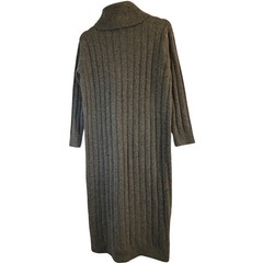 LOFT Gray Ribbed Turtleneck Long Sleeve Maxi Sweater Dress Women&rsquo;s XS/S