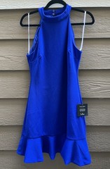 Women’s Lulu’s Royal Blue Halter Cocktail Dress. Brand New With Tags Size M
