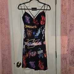 Graphic Print Spaghetti Strap Dress