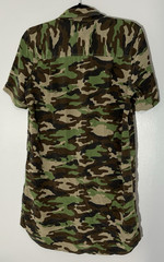 Equipment Femme Casual Camouflage Silk Short Sleeve Shirt Dress Size Medium Sale