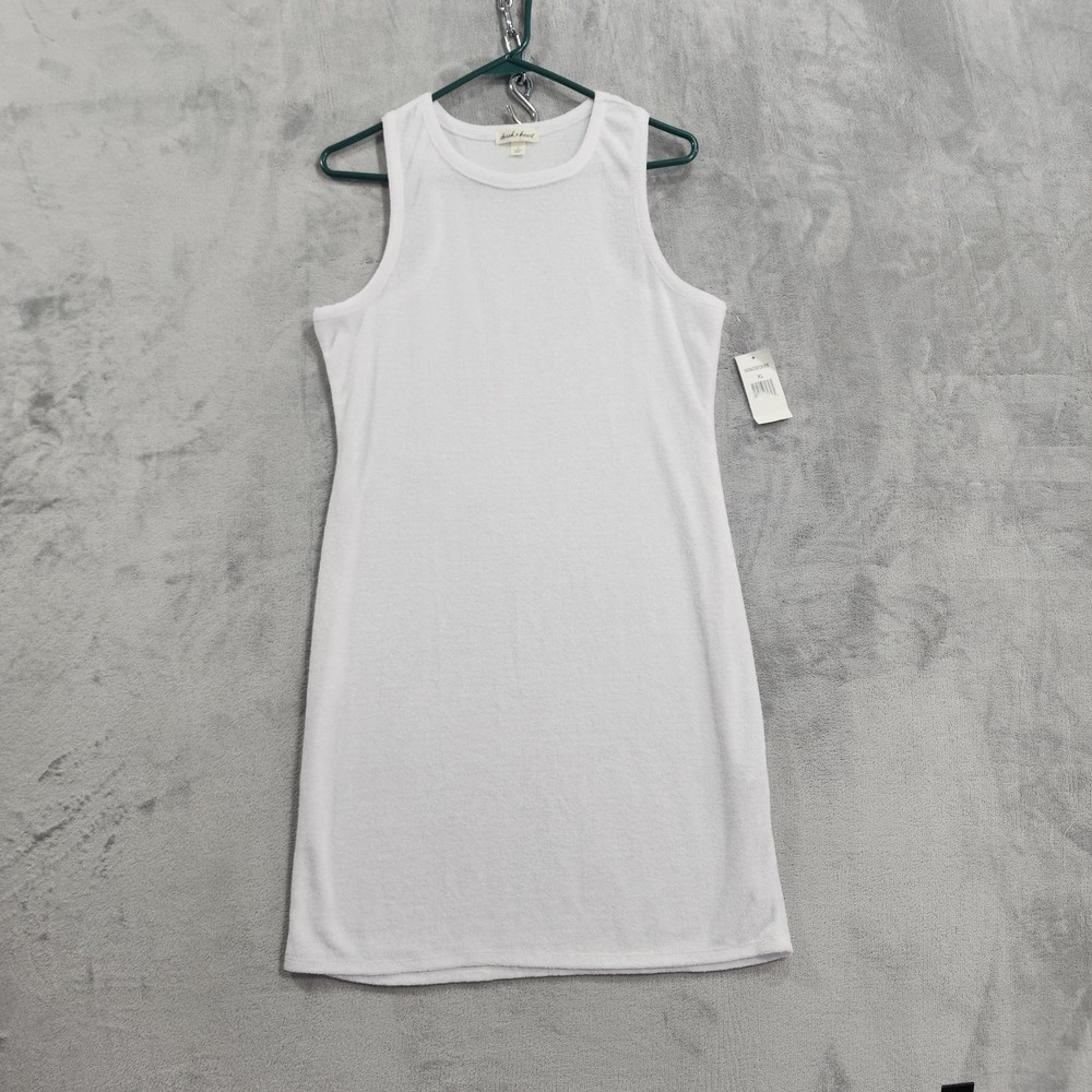 NEW Derek Heart Dress Juniors XL White Terry Racerback Bodycon Casual Summer