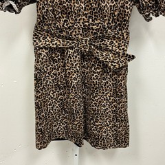 Marissa Webb The Carly Leopard Micro Corduroy Mini Belted Dress Animal Print Sz6