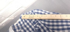 Blue Gingham Check Fit Flare Midi Dress Womens S Ruffle Bell Sleeve Cottagecore