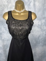 KALEIDOSCOPE Black Embellished Fit & Flowy Long Occasion Evening Dress Size 10
