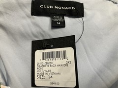 Club Monaco Women&rsquo;s Pleated Tie Back Maxi Dress Floral Multicolor Size 14